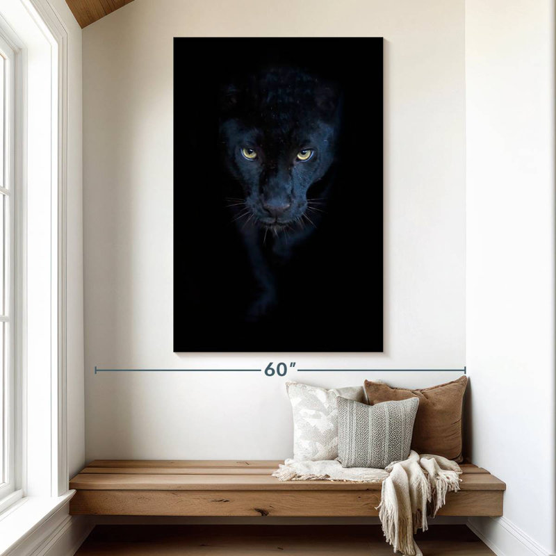 Brampt Sneaky Black Panther I, 51" H x 34" W