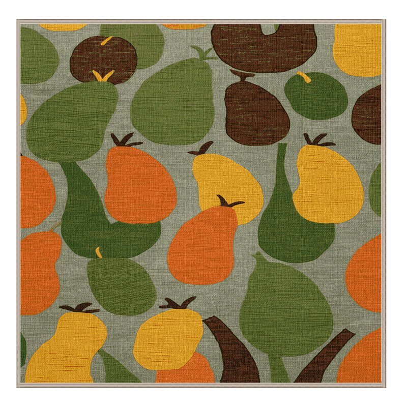 Washable Baobab Fruit Fruits Area Rug, Square 3'
