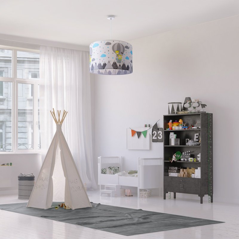 Shanice 1 - Light White Drum Pendant