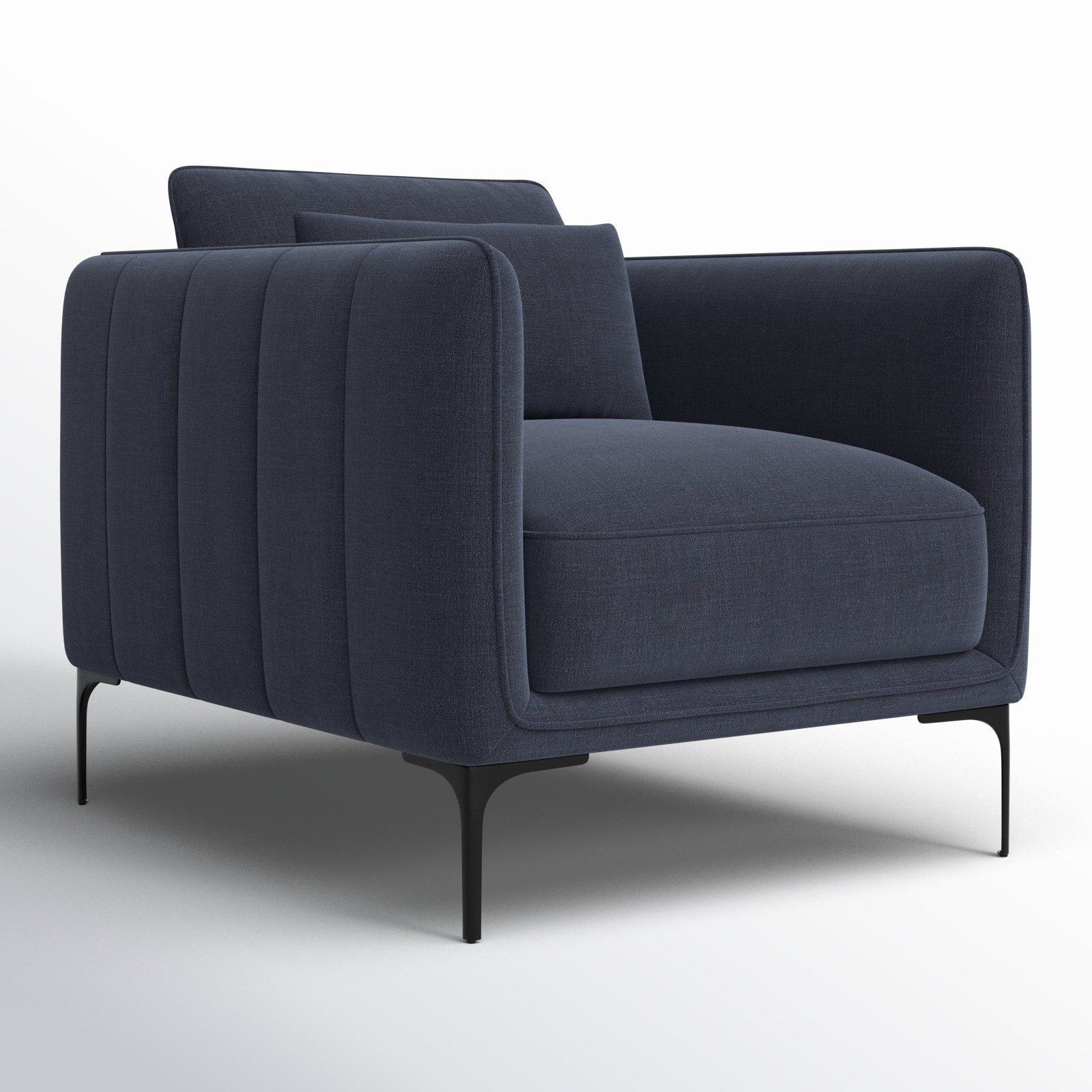 Rae Linen Armchair, Effie Indigo Performance Linen