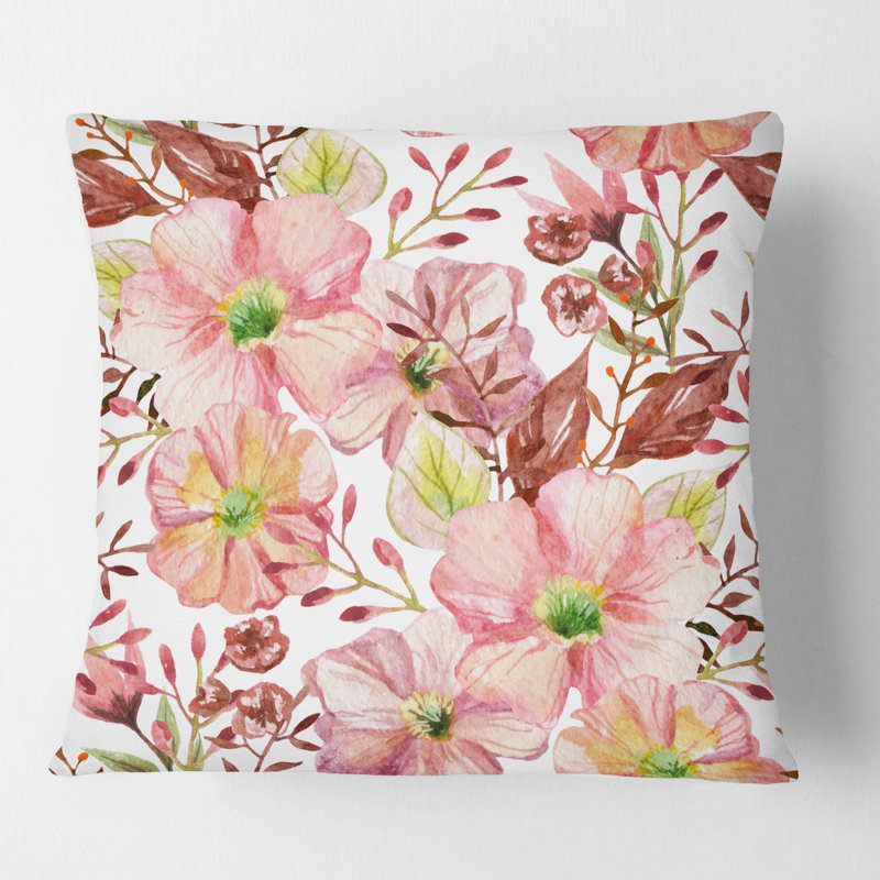 Coussin Floral, 18 po x 18 po