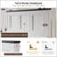 Lit plateforme Farmhouse avec tête de lit haute 52 po, base de lit très grand en bois avec tiroirs de rangement cachés et pied de lit haut 20 po-1557271099-1557271103
