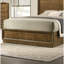 Lit double pour chambre à coucher, style transitionnel, cadre de lit en bois d'hévéa massif noyer, placage, bois d'ingénierie, pièce décorative de beauté, cadre de lit, bois-698332870