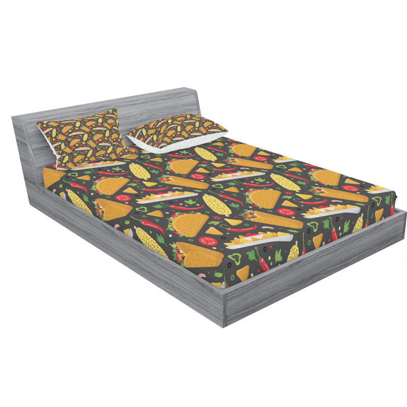 Microfiber Sheet Set, Queen Sheet Set with Fitted Sheet
