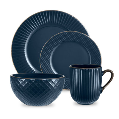 Tower 16 Piece Stoneware Dinnerware Set - Service for 4