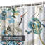 Rideau de douche Ethnique ornement japonais blanc avec 12 crochets-1174588667