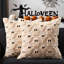 Housses de coussin Halloween 40x40 cm (2 pièces) Fantôme blanc Décoration Halloween Ensemble de 2 housses de coussin décoratives en fausse fourrure et laine pour fauteuil, canapé, chambre, salon-136845619-136845620