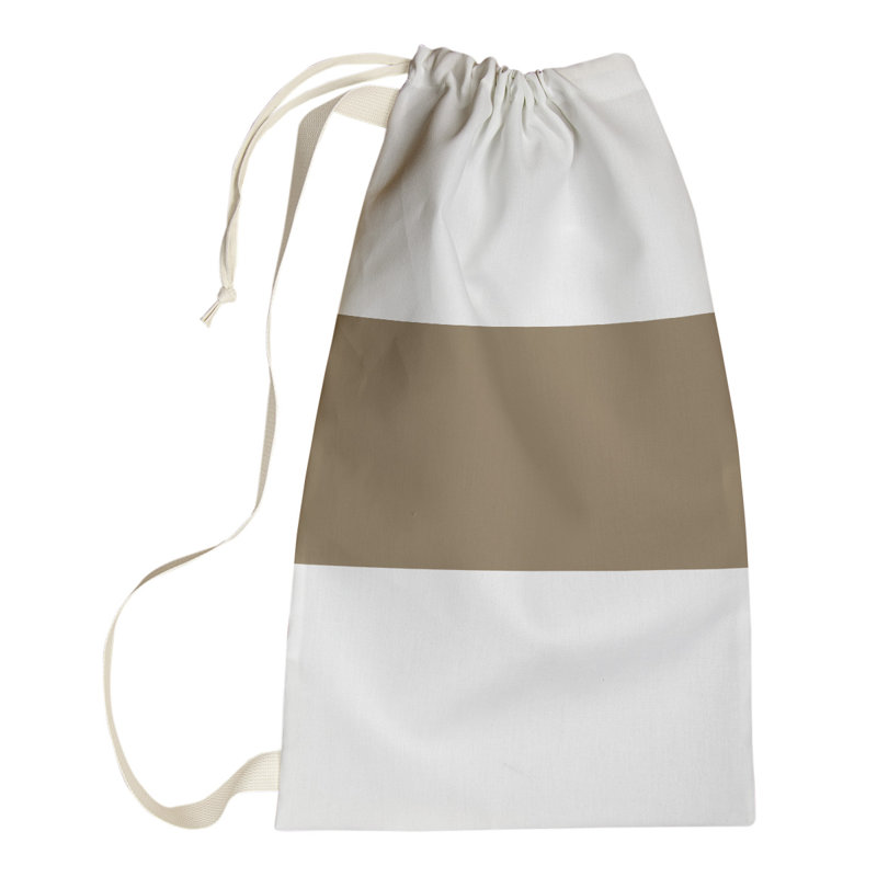 Nashville Fabric Laundry Bag with Handles, Medium (36" H x 28" W x 1.5" D), Nashville Black/Taupe/Black