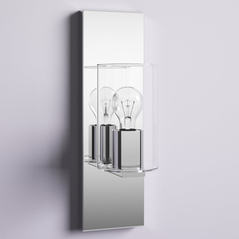 Mollie Candle Wall Light, Polished Chrome