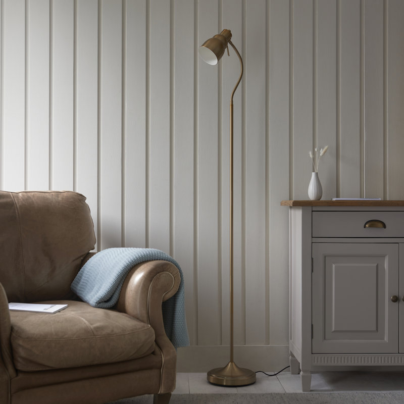 Classo 1lt Floor Light, Brushed Aged Brass , Gold