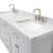 Abbate 72" Double Bathroom Vanity with Carrara White Marble Top-138333108-138333109-85364326