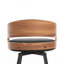 Swivel Upholstered Counter Stool with Metal Frame-2077540170