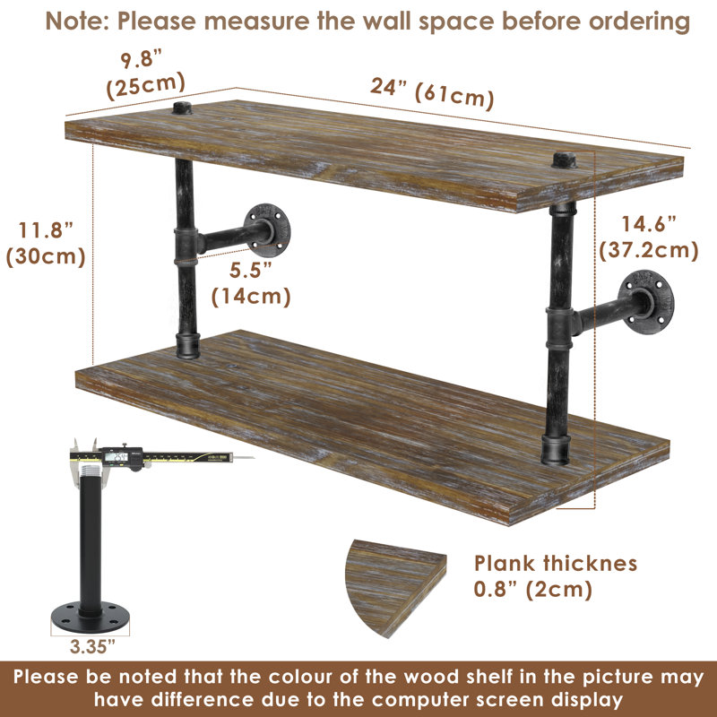 Edmanuel 2 Piece Floating Shelf