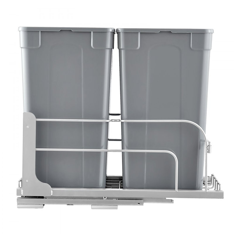 Plastic Open Pull Out Rubbish Bin - 50L