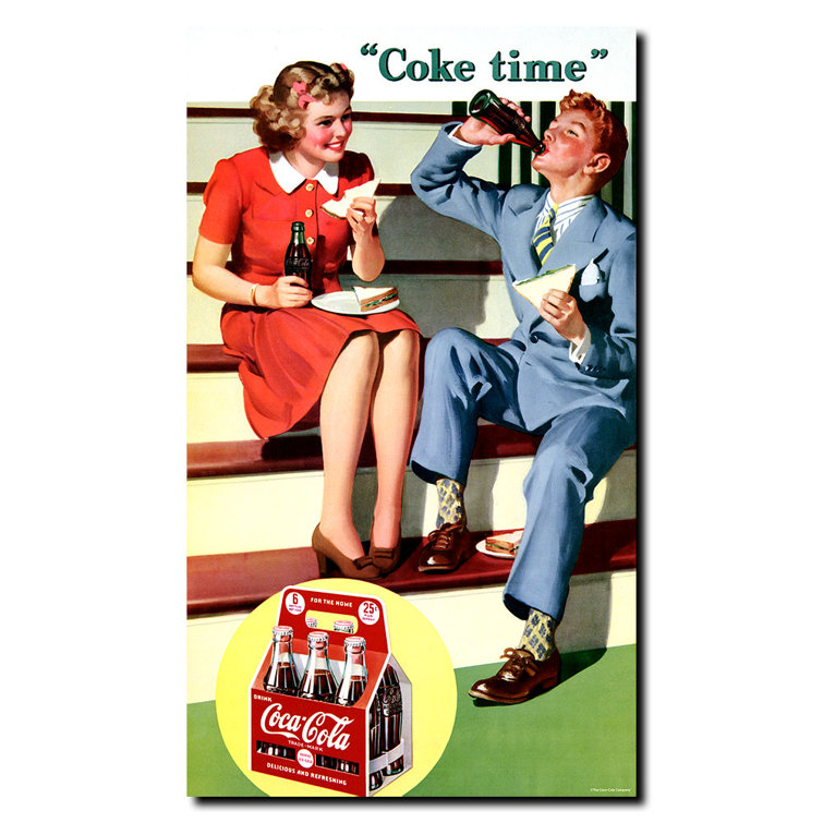 Trademark Art Coca Cola Coke Time Stretched Canvas Art | Wayfair