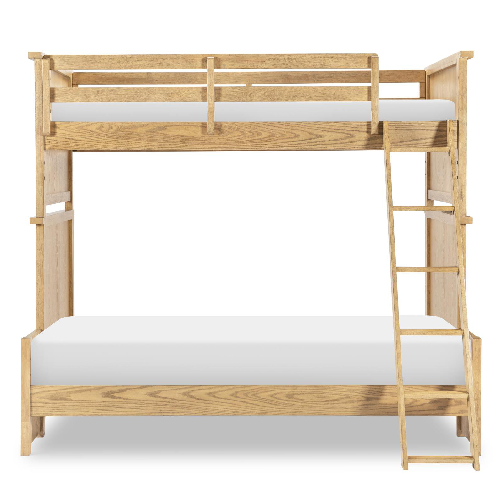 Today's Traditions Bunk Bed With Ladder, Hickory, Twin Over Full
