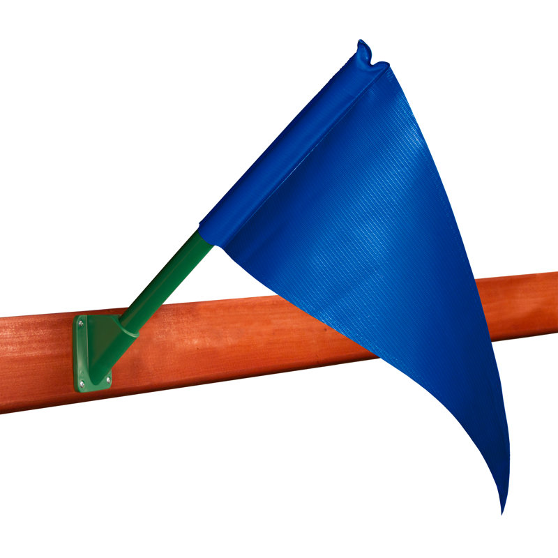 Plastic Flag and Flagpole Set, Blue