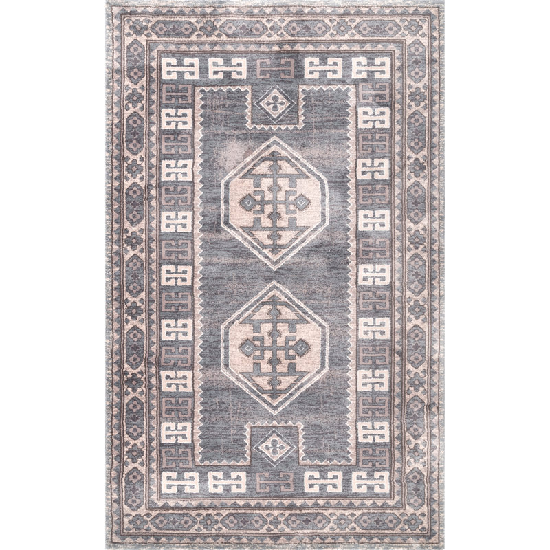 Tapis gris chaleureux Gatlin, Rectangle 5 pi x 8 pi