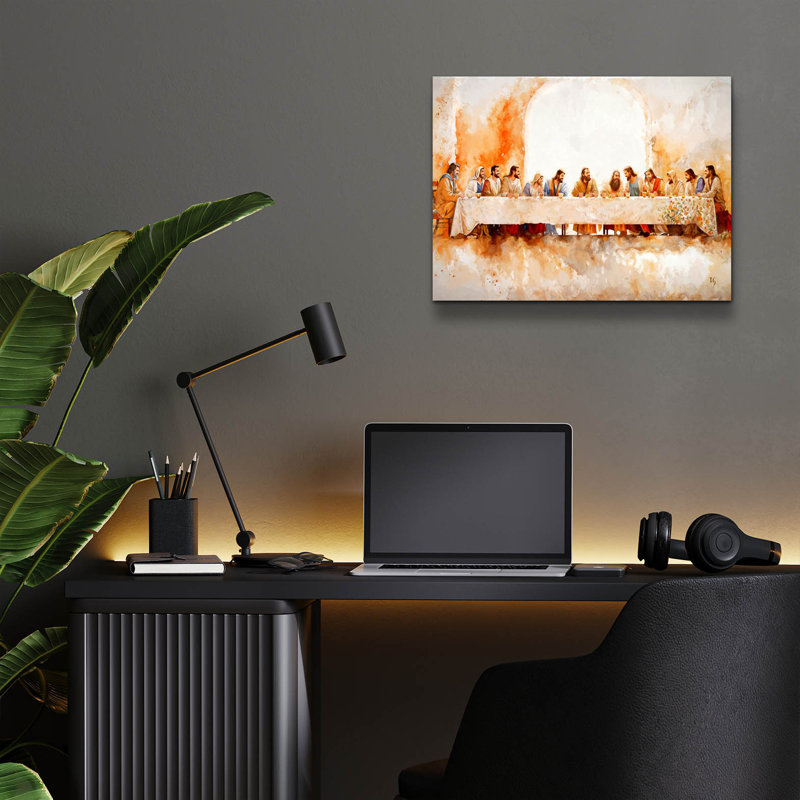 «The Last Supper» par Ivan Guaderrama, art mural en verre acrylique, H 12 po x l 16 po x P 0,13 po