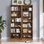 Bibliothèque à 6 niveaux avec tablettes fixes, rangement robuste de 75 po de hauteur et conception résistante aux basculements-1782760796