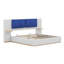 Lit plateforme tapissier avec panneau, coins arrondis doux anti-collision-120877469-120877471
