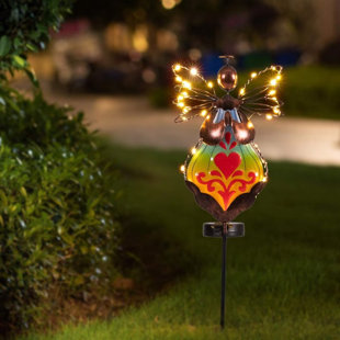Décorations solaires de jardin à piquets solaires en métal
