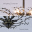 5 Light Dimmable Semi Flush Mount With Crystal Chandelier