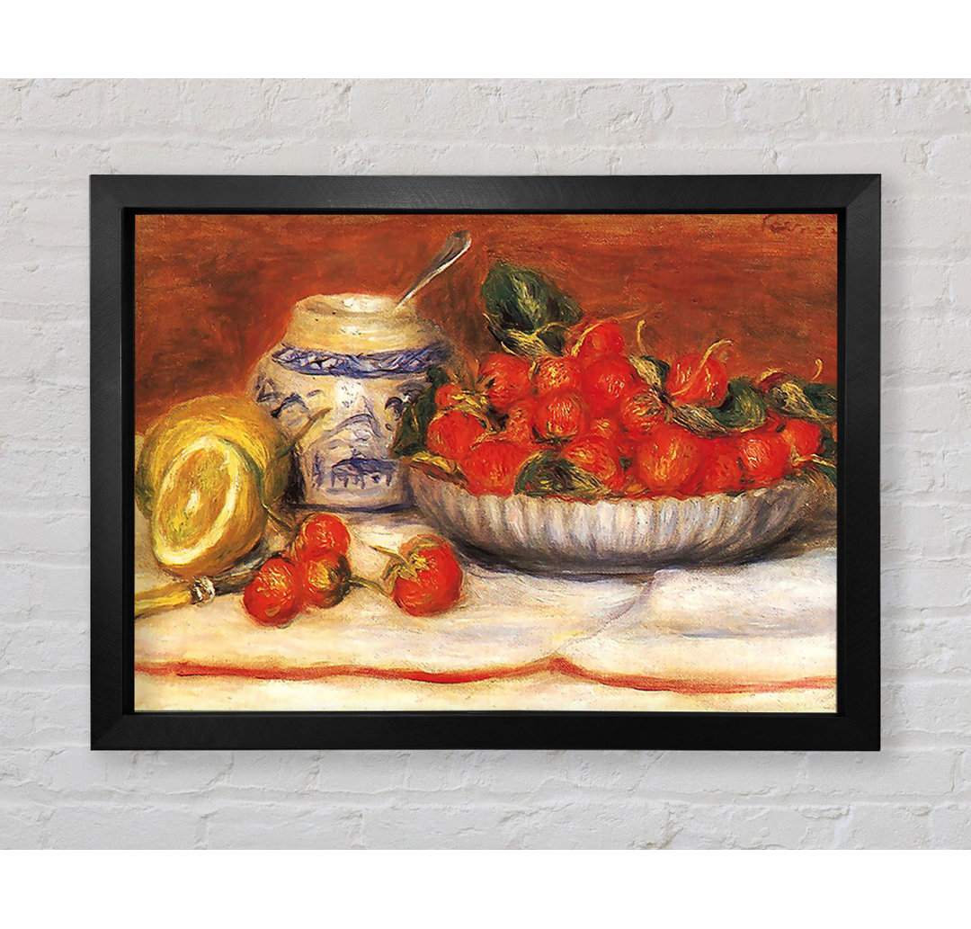 Renoir Bowl Of Strawberries - Einzelner Bilderrahmen Druck