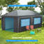 Tente escamotable avec parois latérales 10 pi x 19,5 pi Outsunny-114937292-114937296