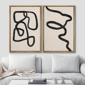wall26 Geometric Line Art Collage Abstract Shapes Modern Art Wall Decor ...
