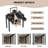 Black Make Up Vanity with LED Lights and Flip-Top Mirror