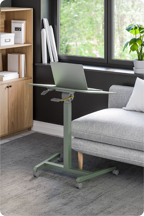 Tilting Mobile Desk Cart