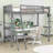 Gionny Twin Size Wood Loft Bed With Ladder-732768315