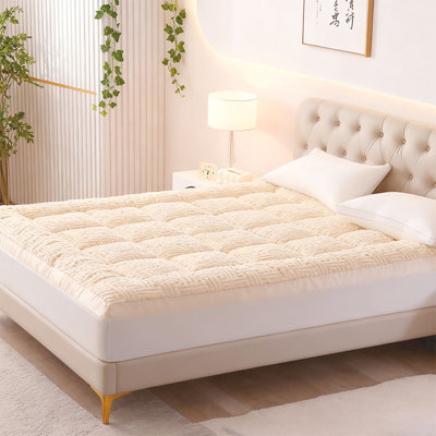 Quilted Double Mattress Topper with Elastic Straps