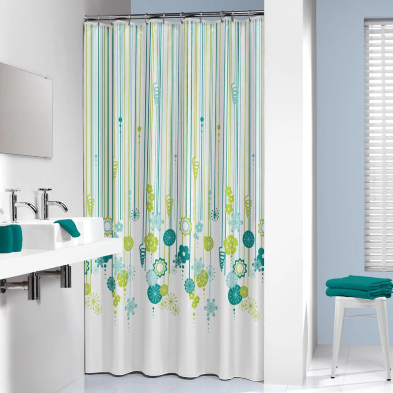 Sealskin Shower Curtain Fiesta 180cm Green