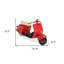 Katera - Moto scooter rouge en métal rouge et noir de 9 po peinte à la main en 1959-1589636394