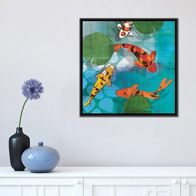 « chanceux koi ii », reproduction d’art sur toile tendue