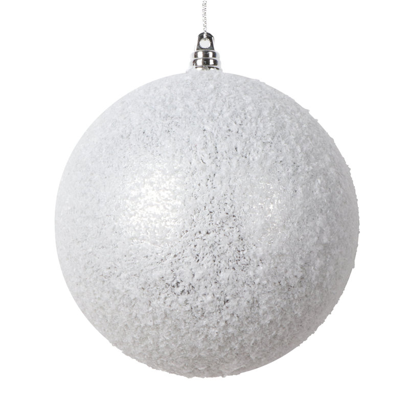 Ornement boule de Noël (ensemble de 4), H 4,75 po x l 4,75 po x P 4,75 po, Argent