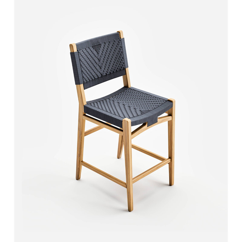 Chontales avec dossier, Noir naturel, Tabouret de comptoir (siège d'une hauteur de 24 p