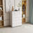 Six drawer side table-Multi Storage Function: White color cabinet with 6 drawers Simple design-12974969