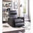 33 Inch Single Seat Warm Brown Top Grain Leather Power Motion Recliner by  for Residential Relaxation Tufted Style