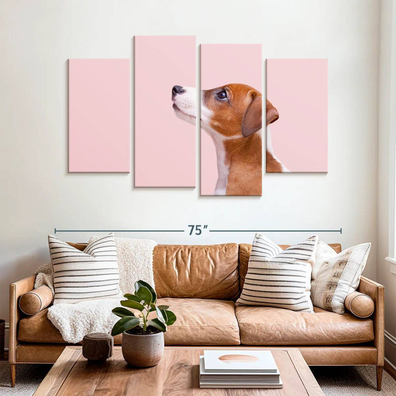 Brampt Jack Russel Dog, 42" H x 68" W