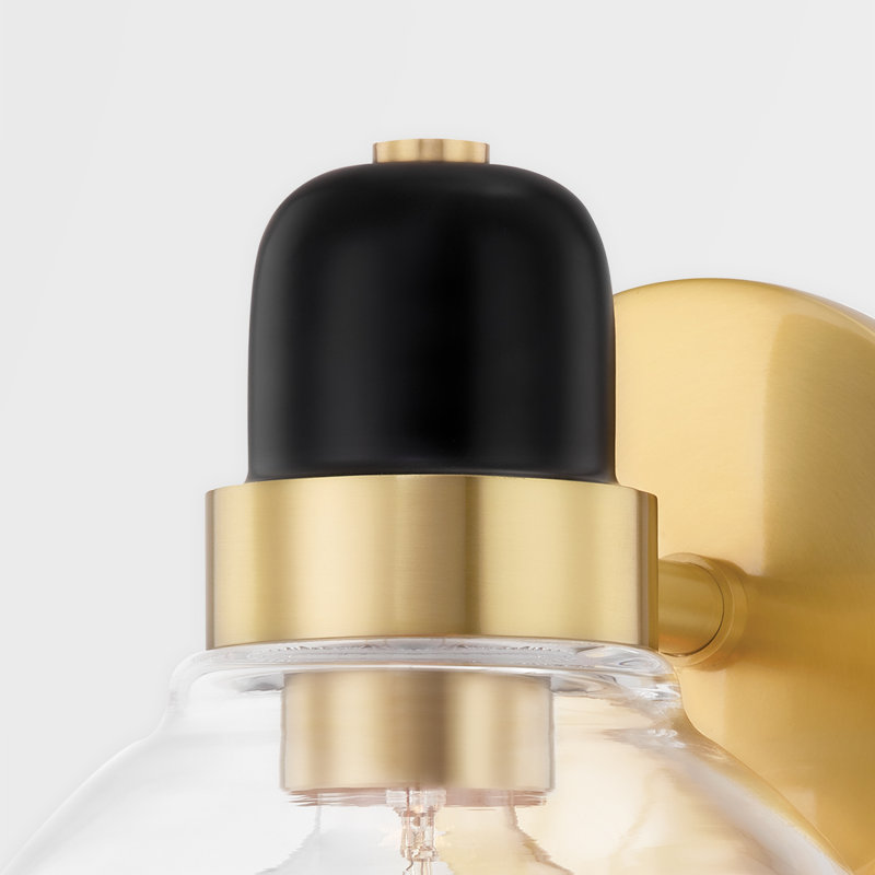 Camile 1 Light Bath and Vanity, Aged Brass