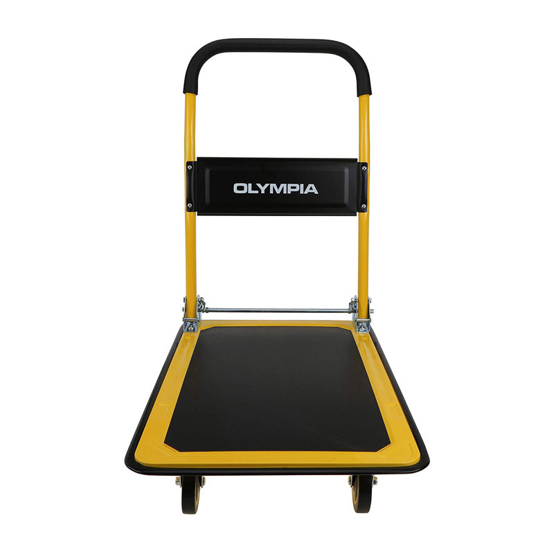 350 Lb. Capacity Foldable Platform Dolly, 32" H x 18.25" W x 28.5" D, Yellow