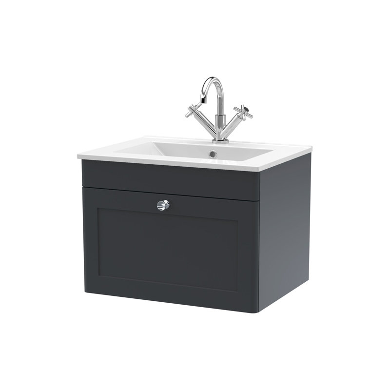 Classique Bathroom Vanity, Soft Black, 60.5 cm W