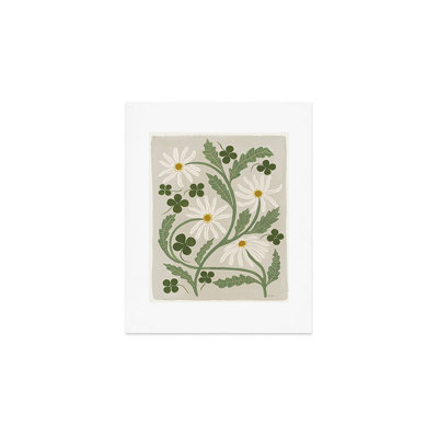 «Megan Galante Clover Daisy», reproduction d'art encadrée