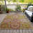 Machine Washable Indoor/Outdoor Xhevrie Orange Rug-111820121