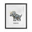 «Meet The Triceratops», reproduction d'art sous verre encadrée par Christine Simpson Art-1229606371-1229606369