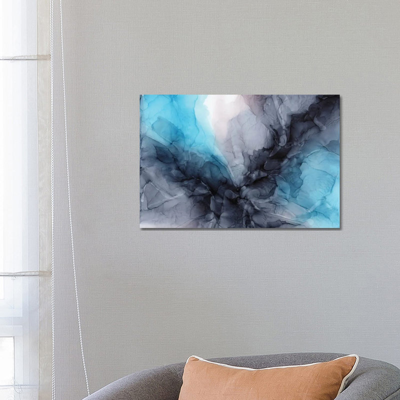 Aqua Drama by Elizabeth Karlson - Print on Canvas, Wrapped Canvas, 66.04 cm H x 45.72 cm W x 3.175 cm D