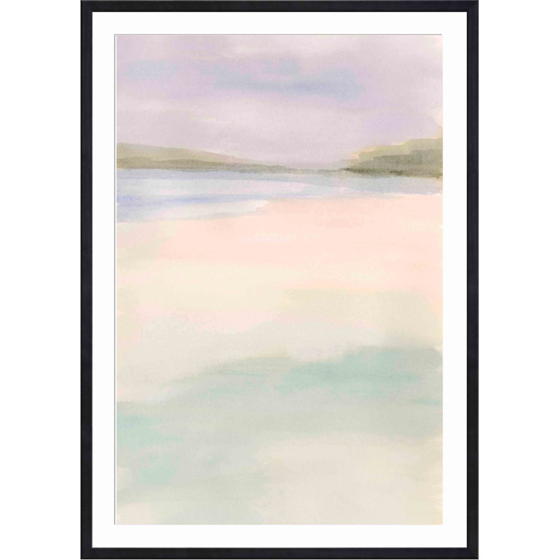 «Island Calm I» par Stellar Design Studio - Peinture encadrée, Noir, H 12 po x l 12 po